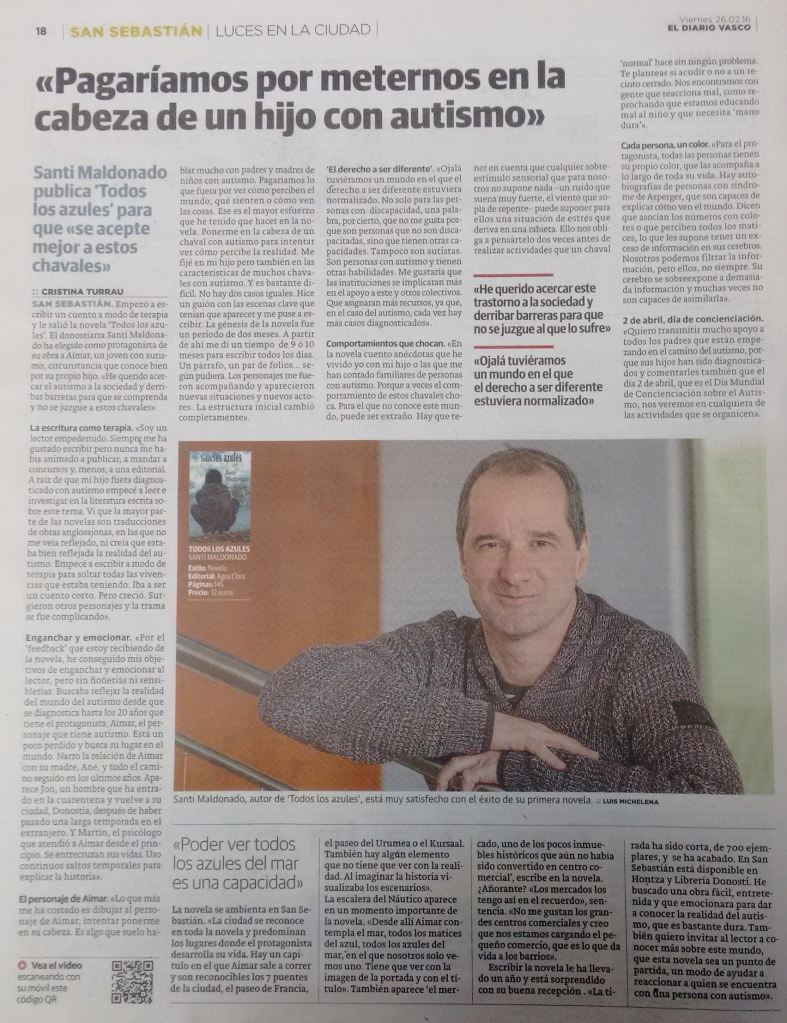 Entrevista Todos los azules en el Diario Vasco